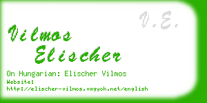 vilmos elischer business card